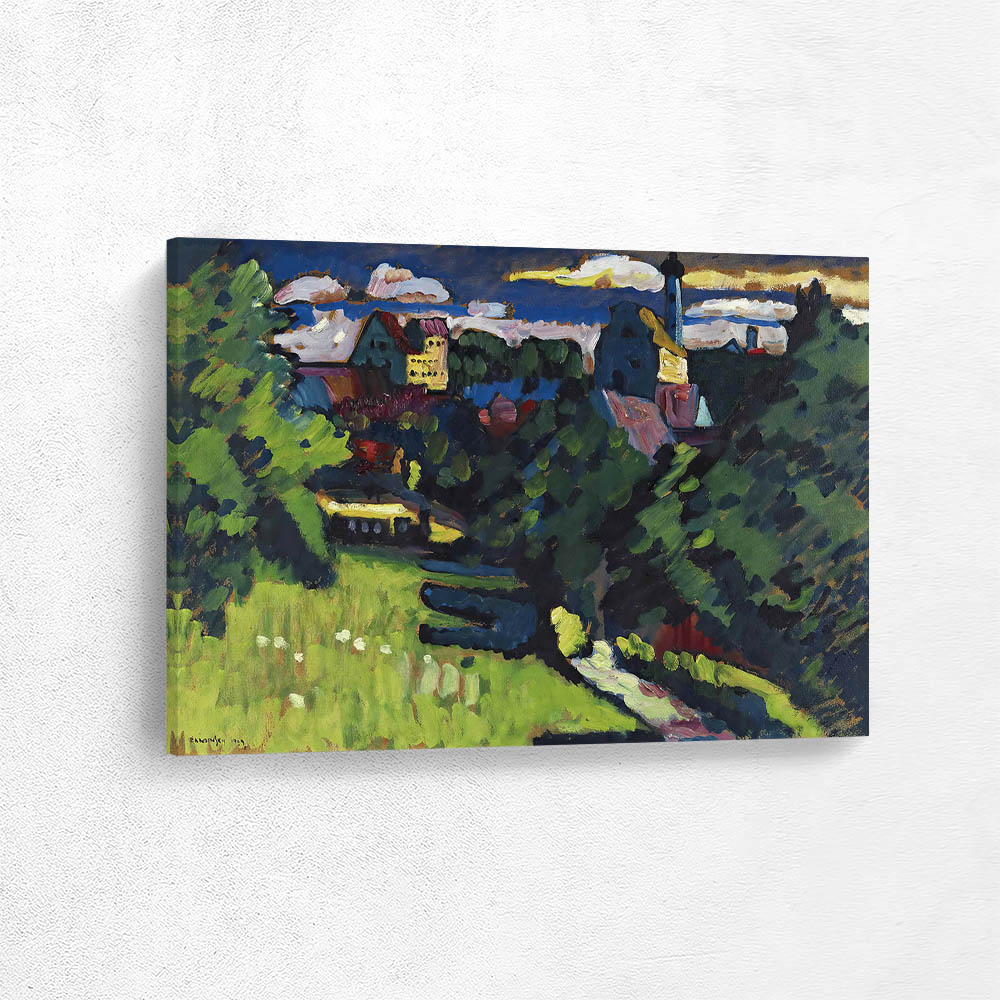 Murnau – View with castle, church and railway