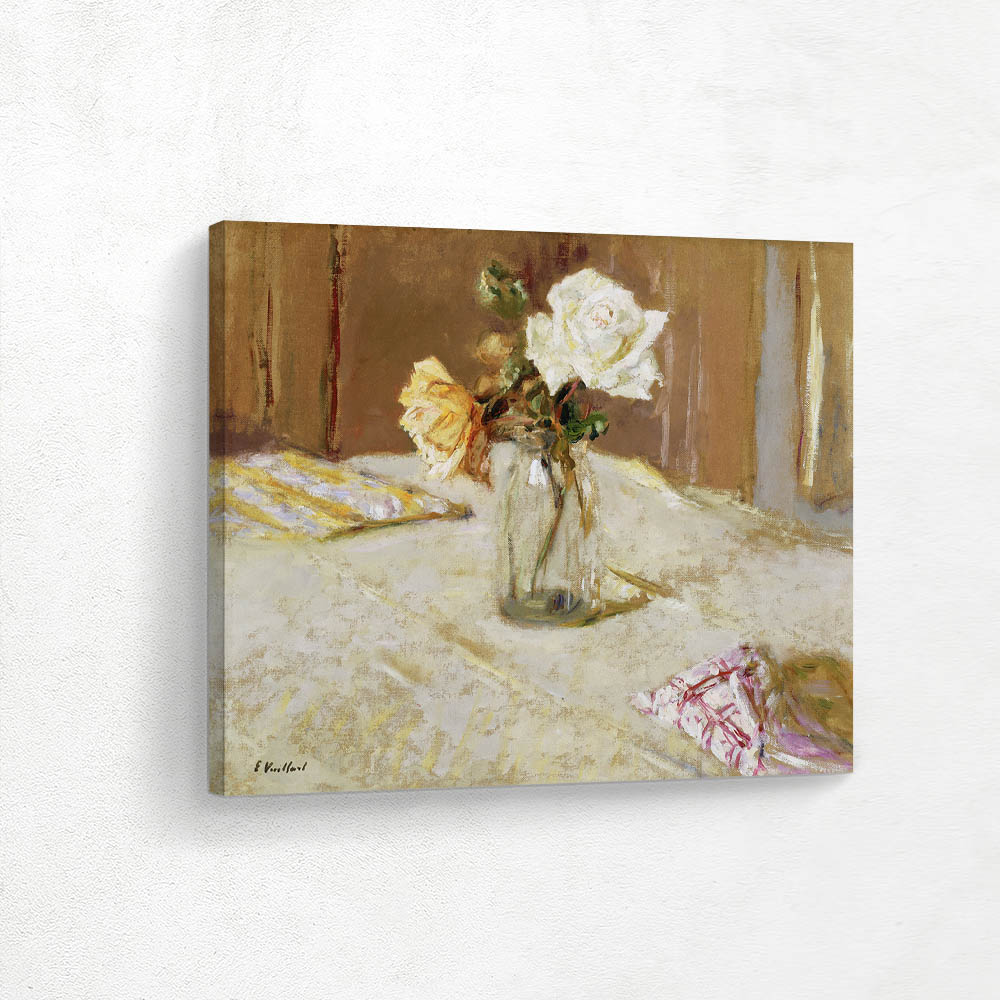 Roses in a Glass Vase