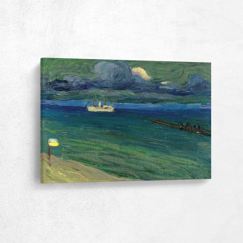 Rapallo, seascape with steamer