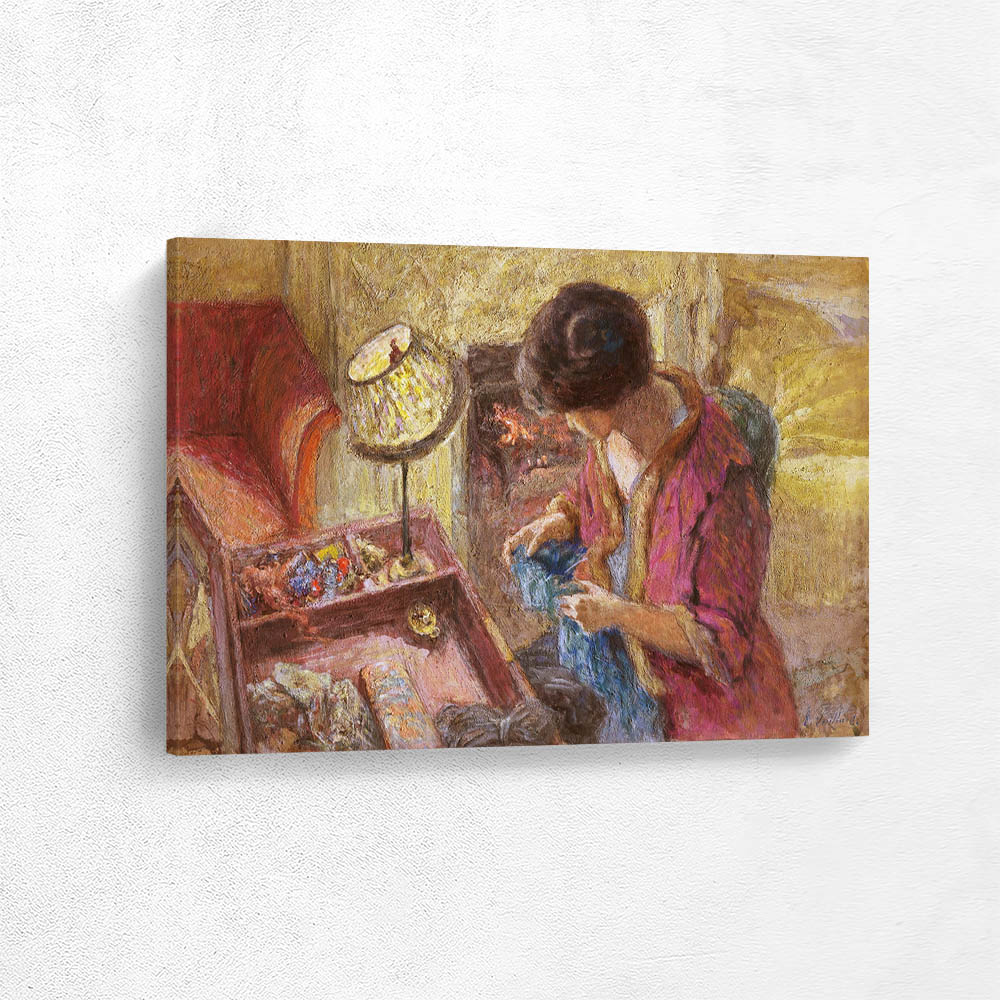 Madame Hessel at the work table