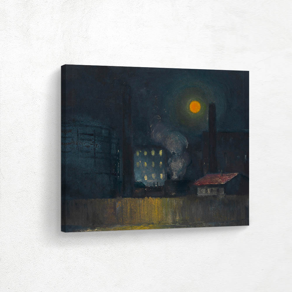Gasworks in the moonlight