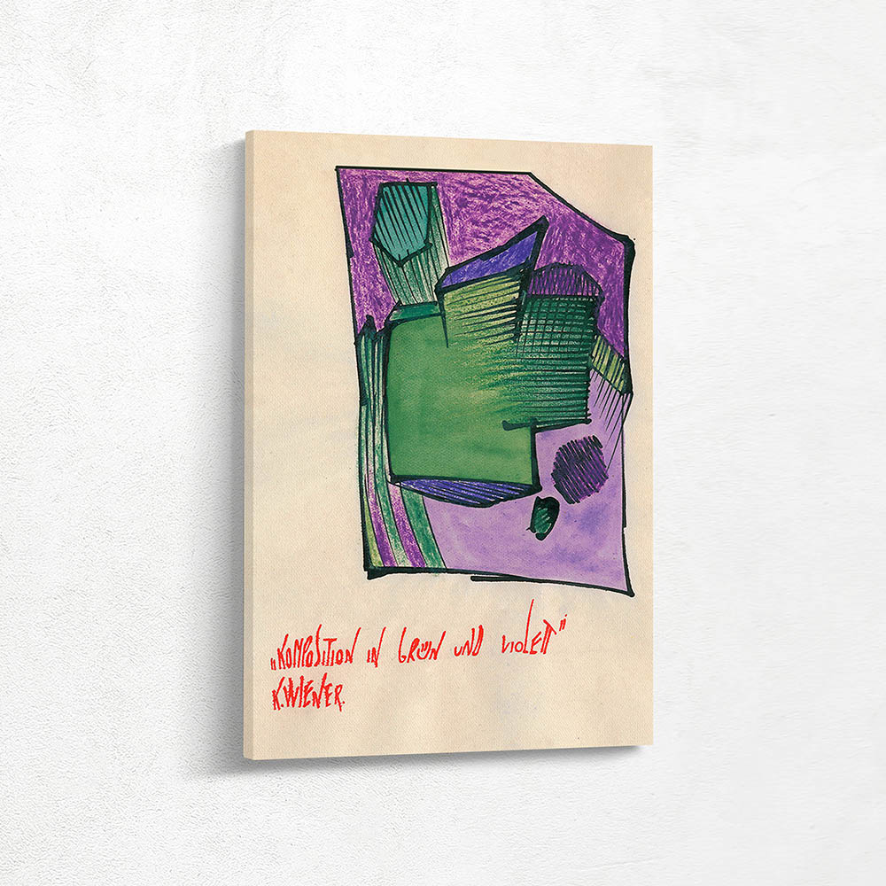 Composition in green and Purple