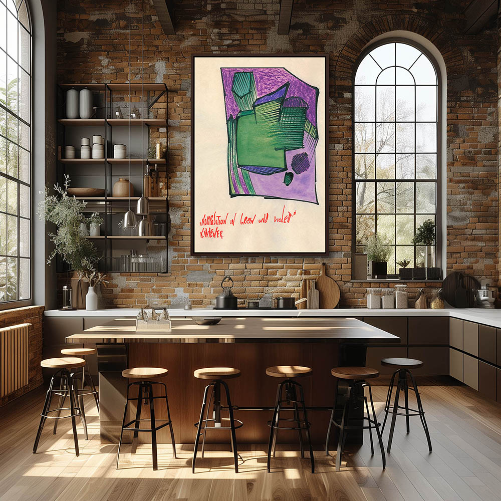 Composition in green and Purple - Image 3