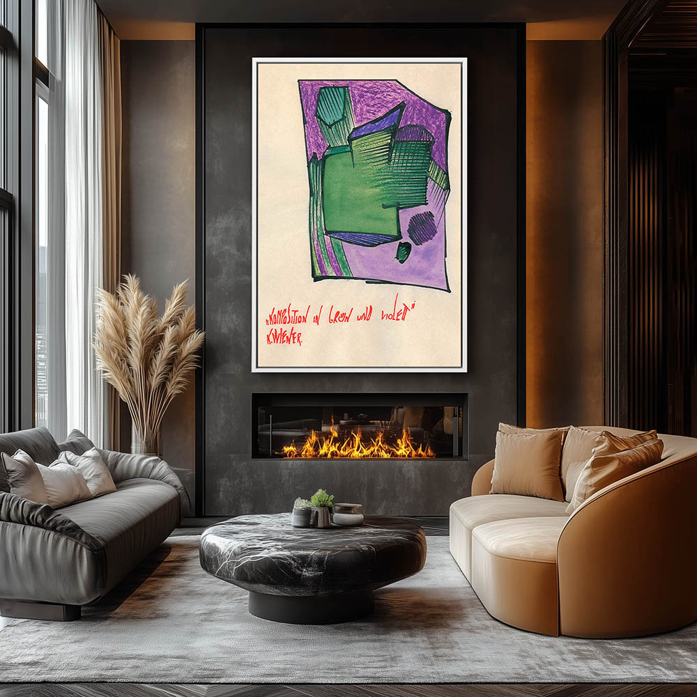 Composition in green and Purple - Image 4