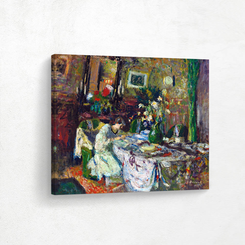 Marcelle Aron in the dining room at the Château-Rouge