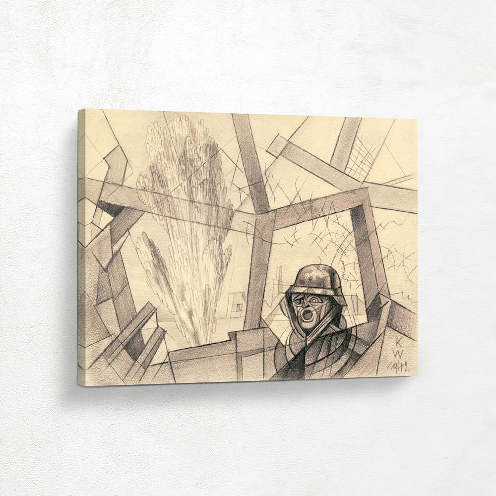 German Soldier in a barrage