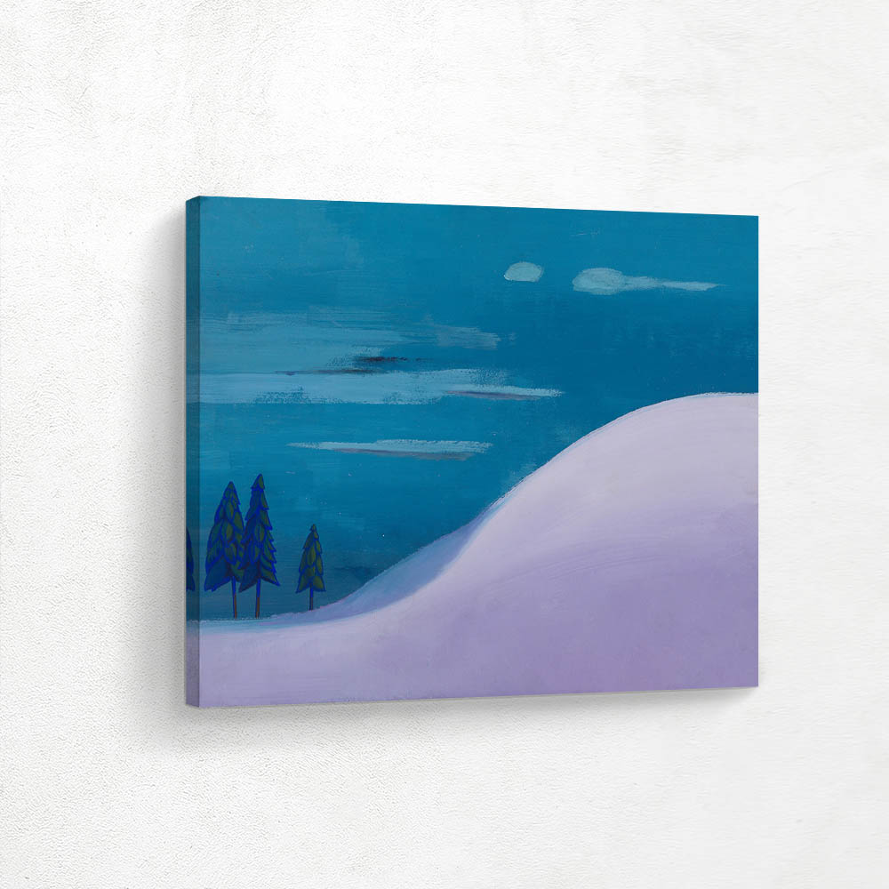 Landscape in blue and Purple