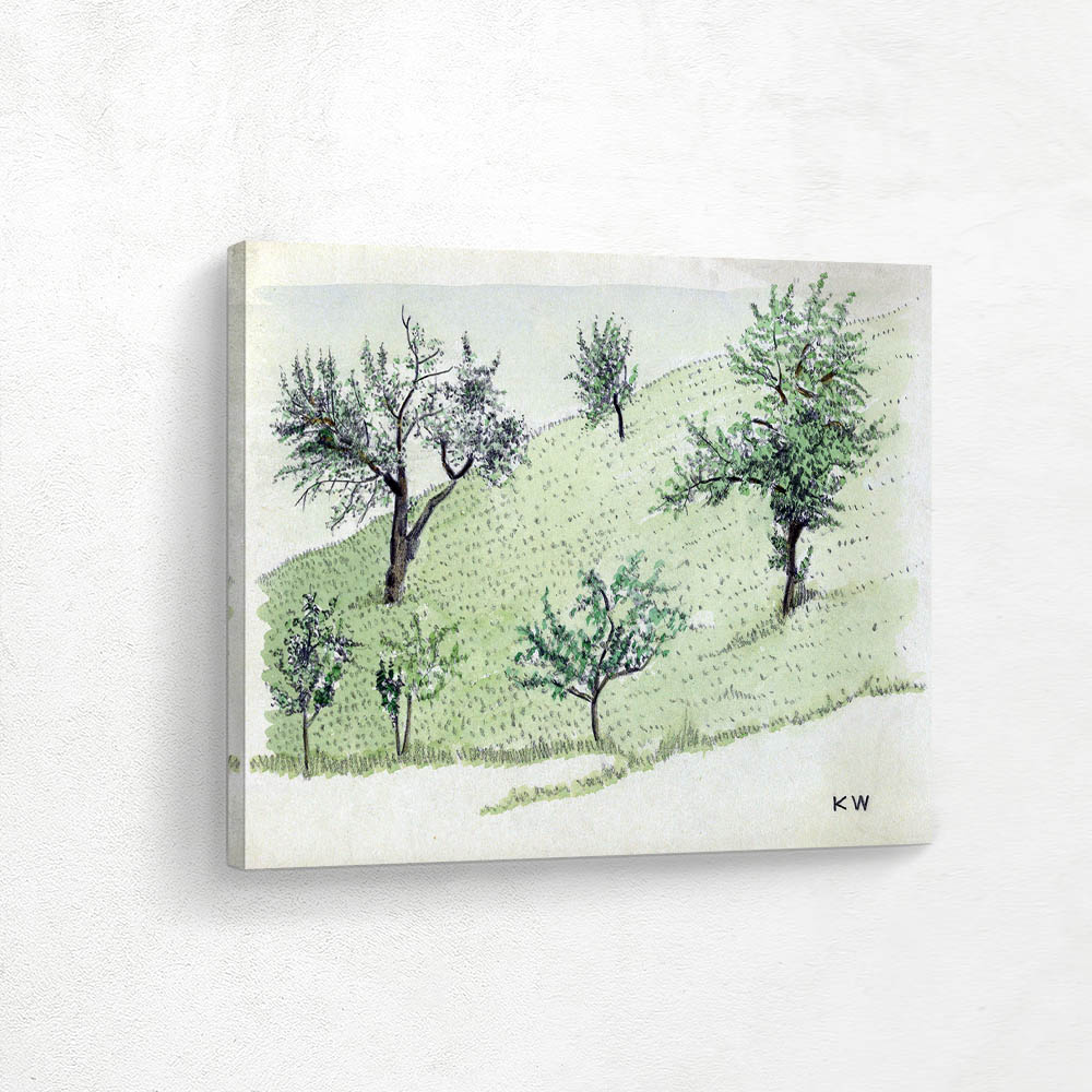 Untitled (Deciduous Trees on hills)