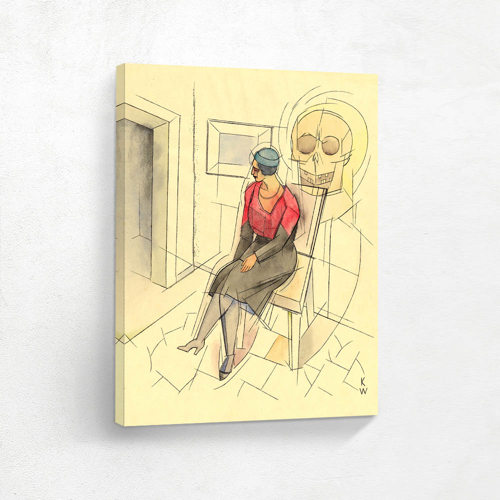 Untitled (Seated Woman, skull)