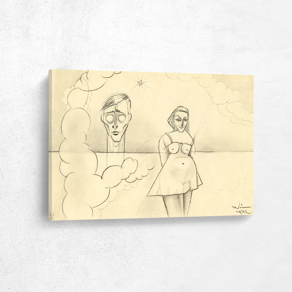 Untitled (Self protrait and female figure
