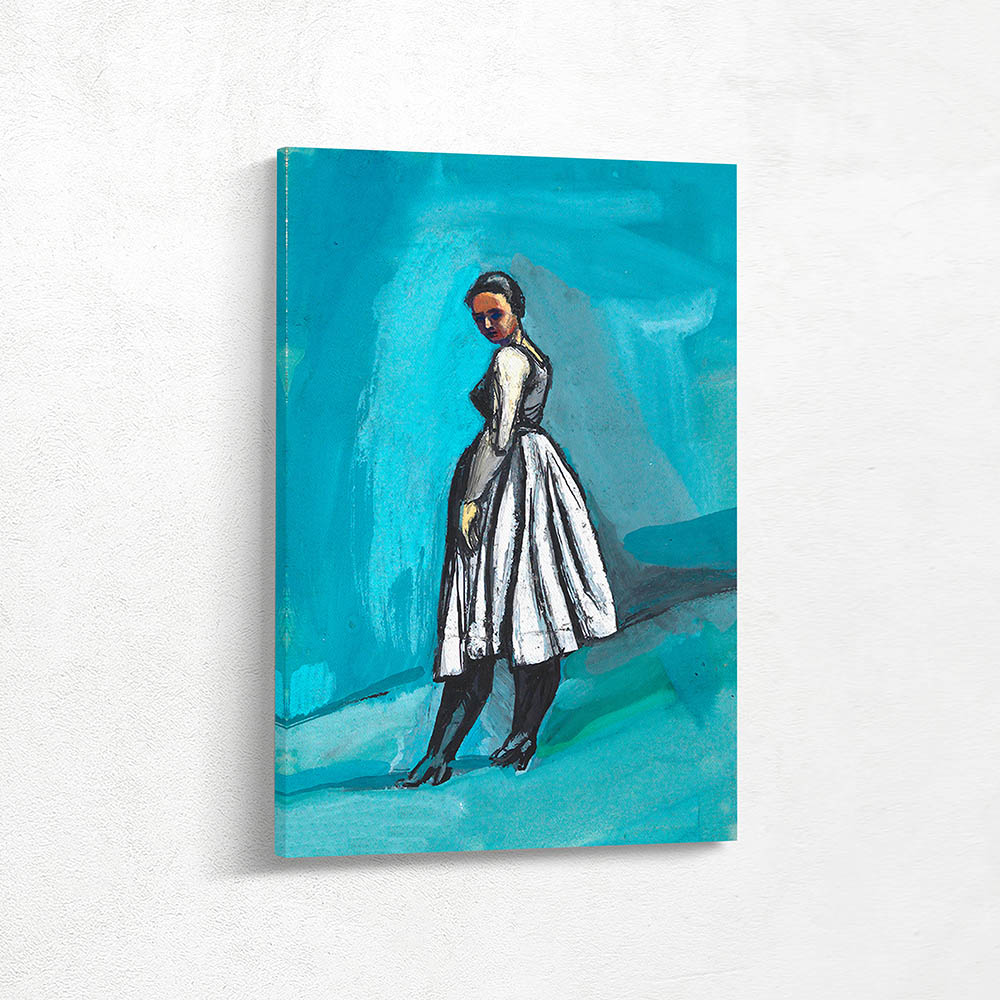 Untitled (Woman in a white and black dress)
