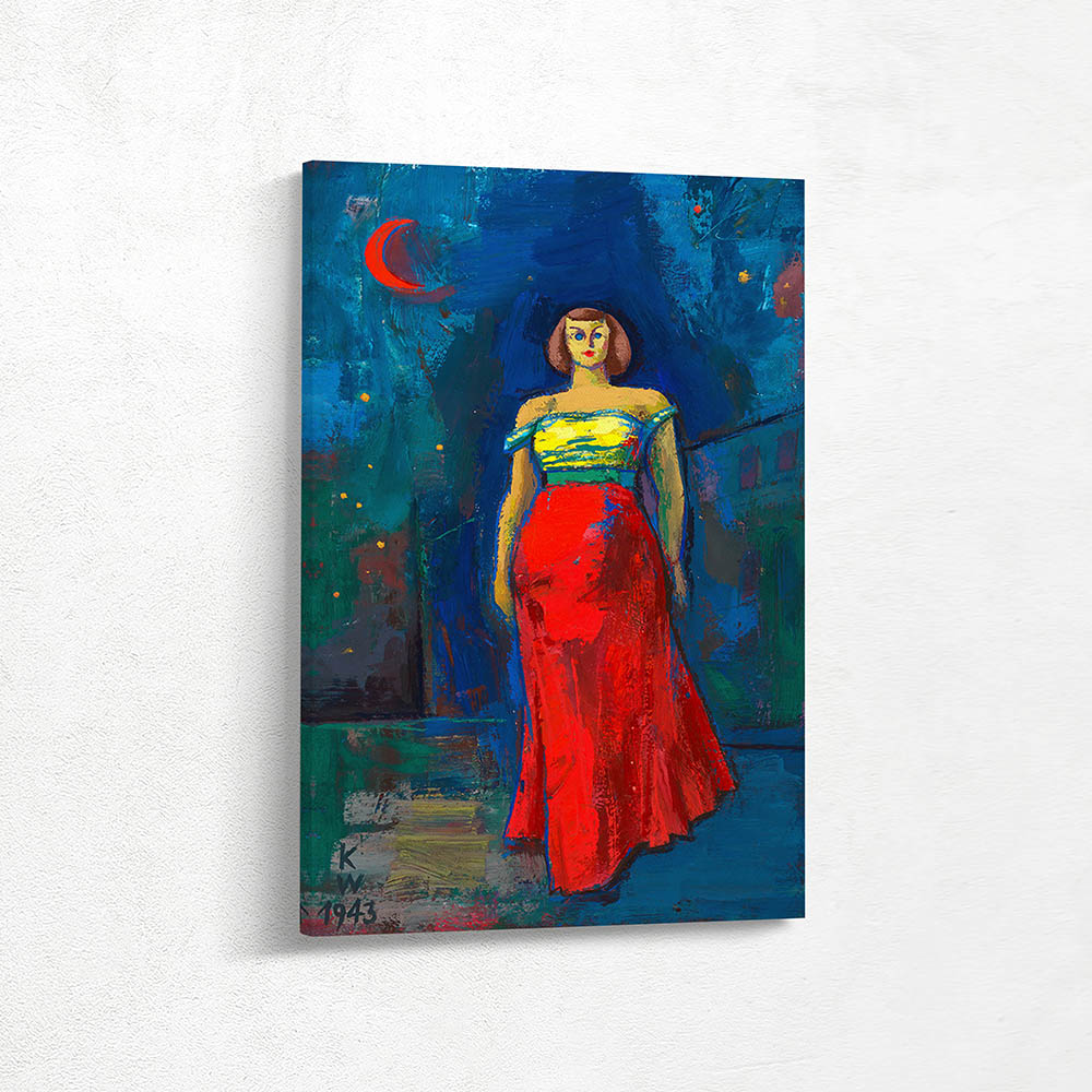 Untitled (woman in a yellow and red dress)