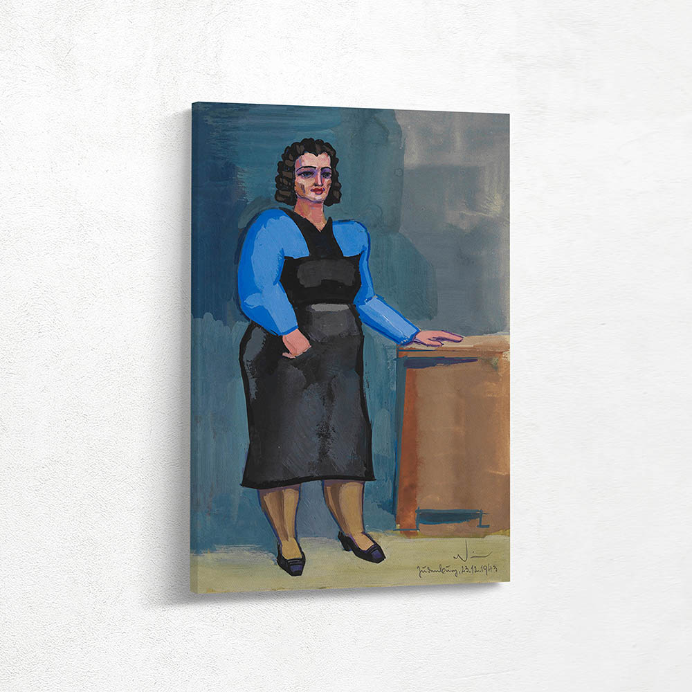 Untitled ( woman in blue blouse and black dress)