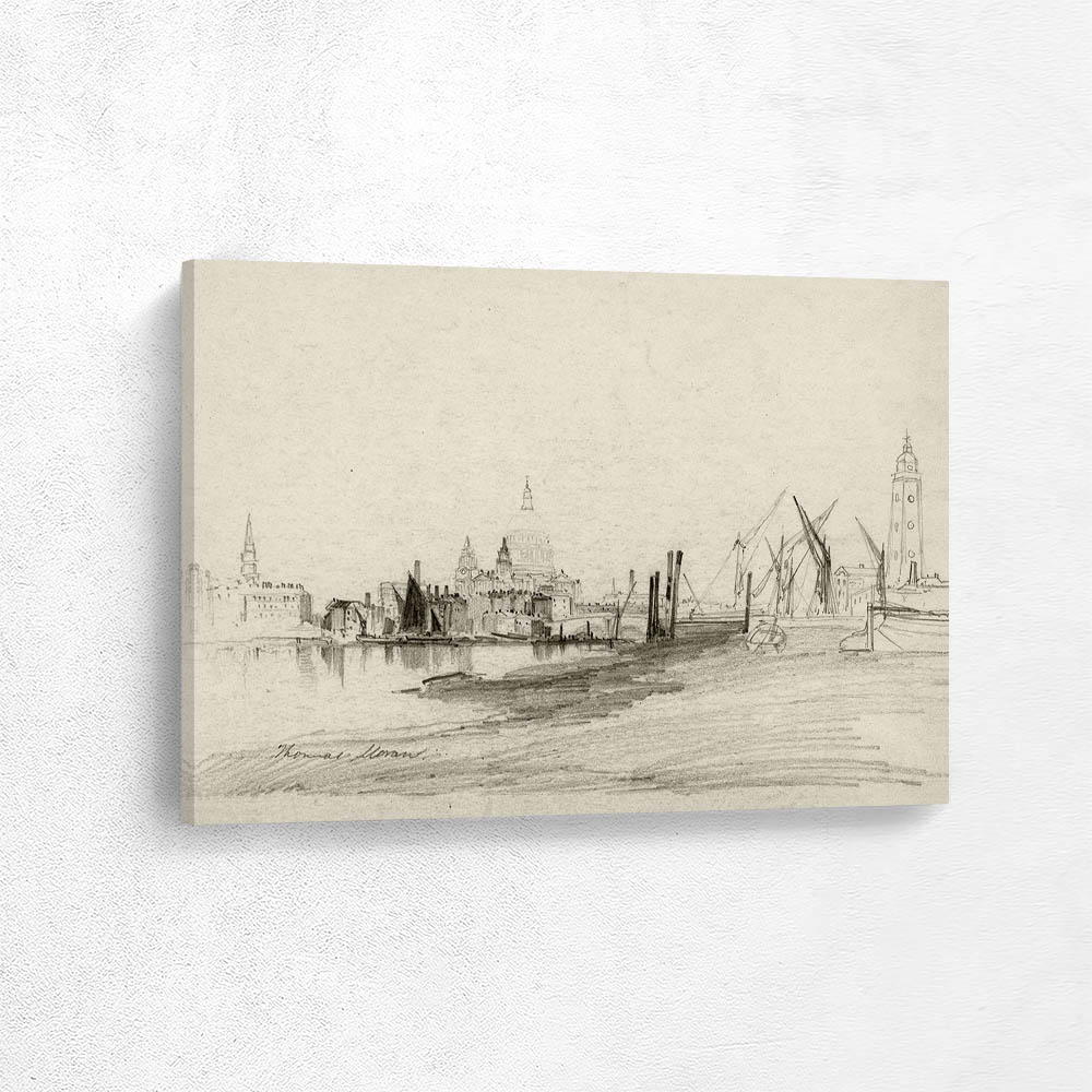 St. Paul’s from Under Waterloo Bridge, Low Tide