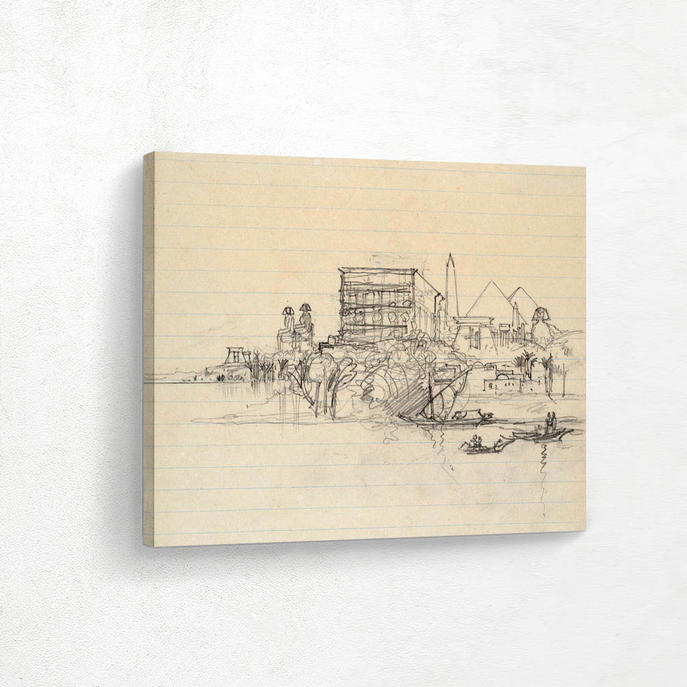 Egyptian Pyramids and Boats