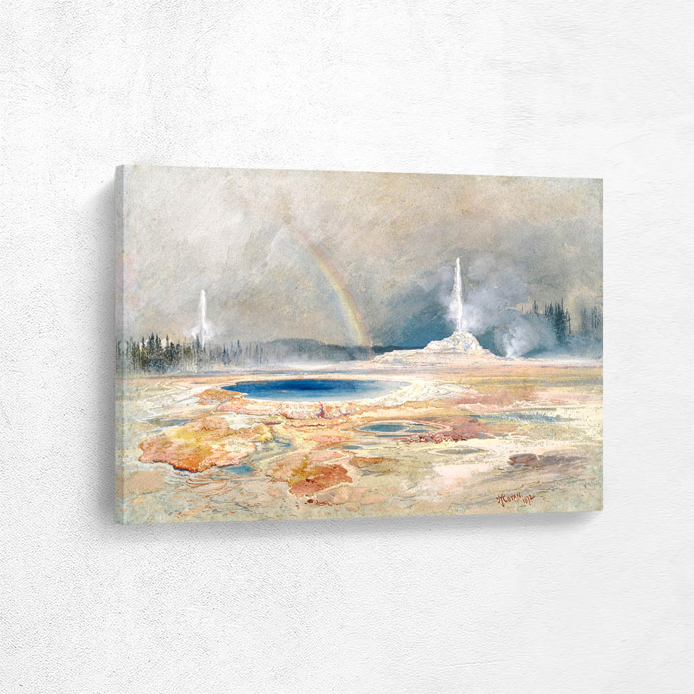 The Castle Geyser, Firehole River, Yellowstone, Wyoming Ter