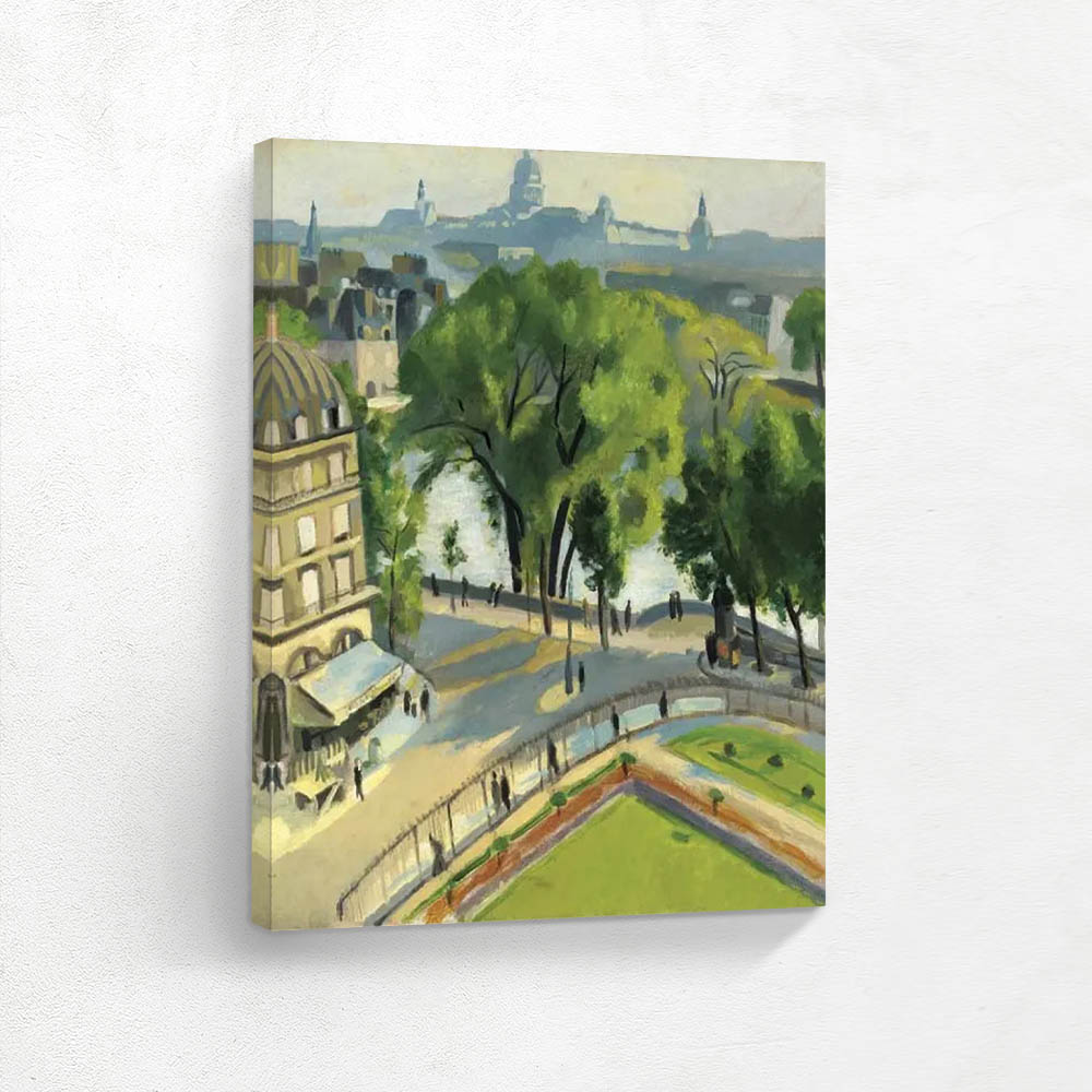 View of the embankment of the Louvre