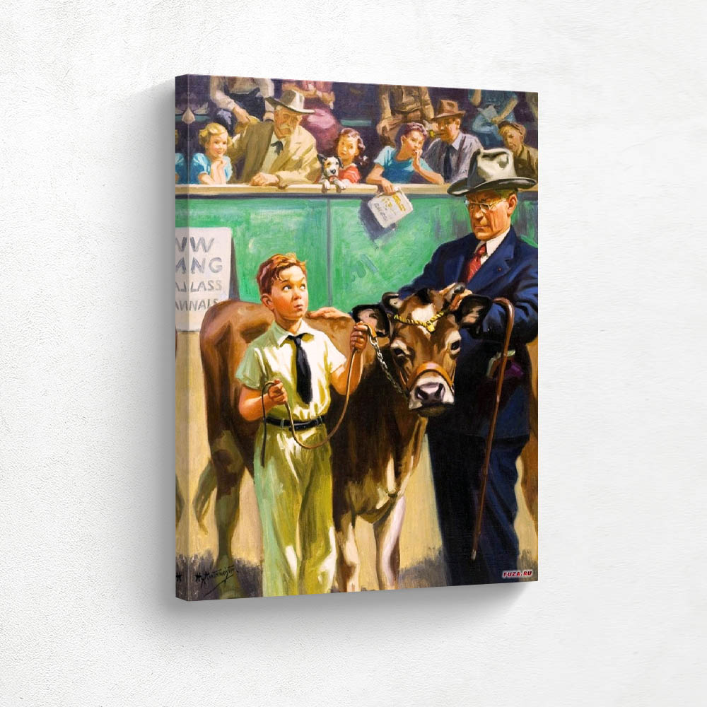 Showing the Prize Calf