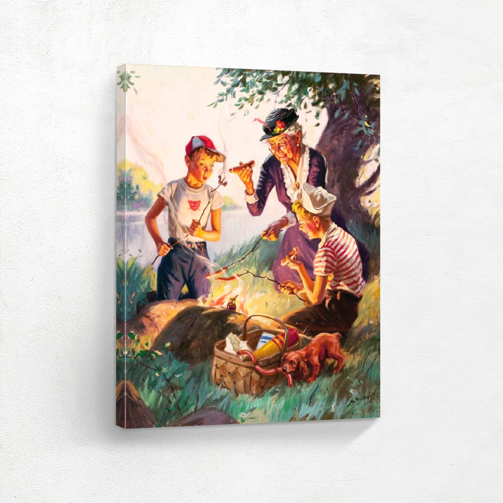 Grandma at the Weenie Roast