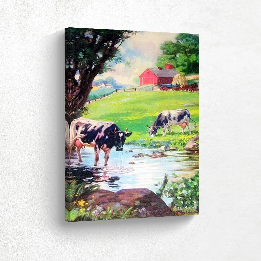 Cows Grazing in the Pasture