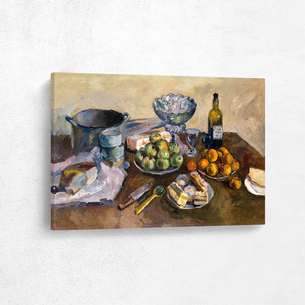 Still life with cakes and fruit