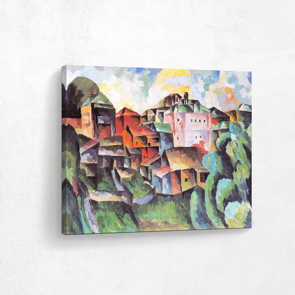 Landscape with red house