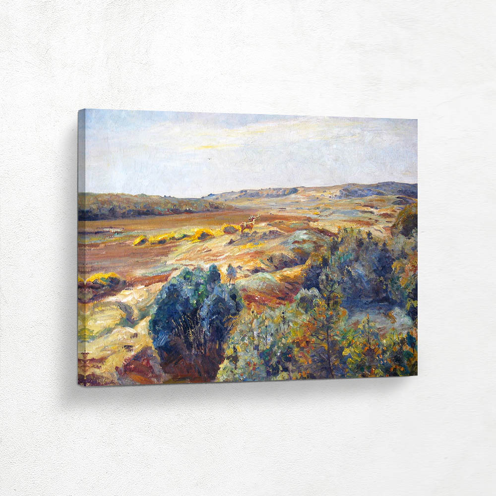 Landscape with Elk and Hills