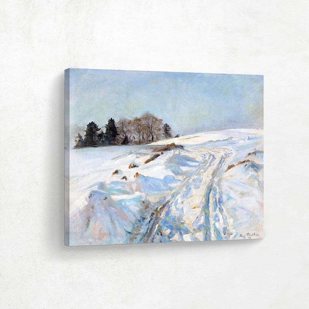 Road through a winter landscape