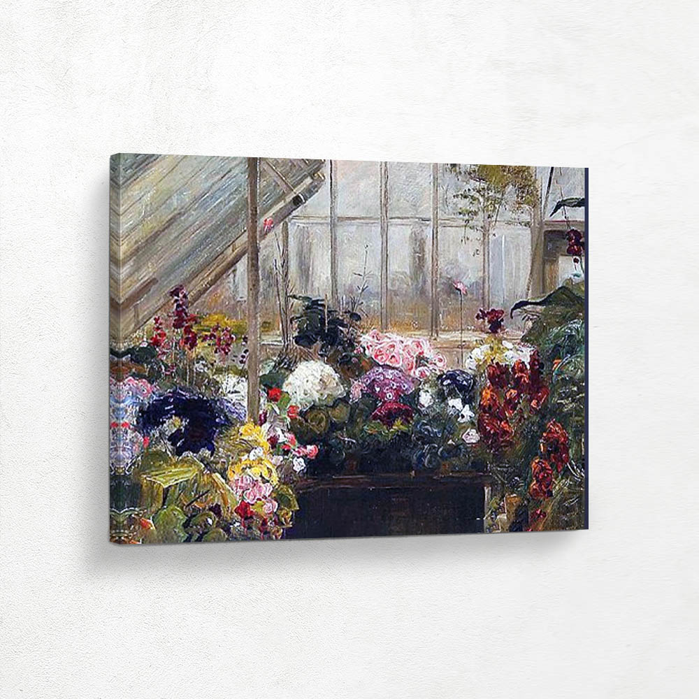 Colorful Flowers in a Greenhouse