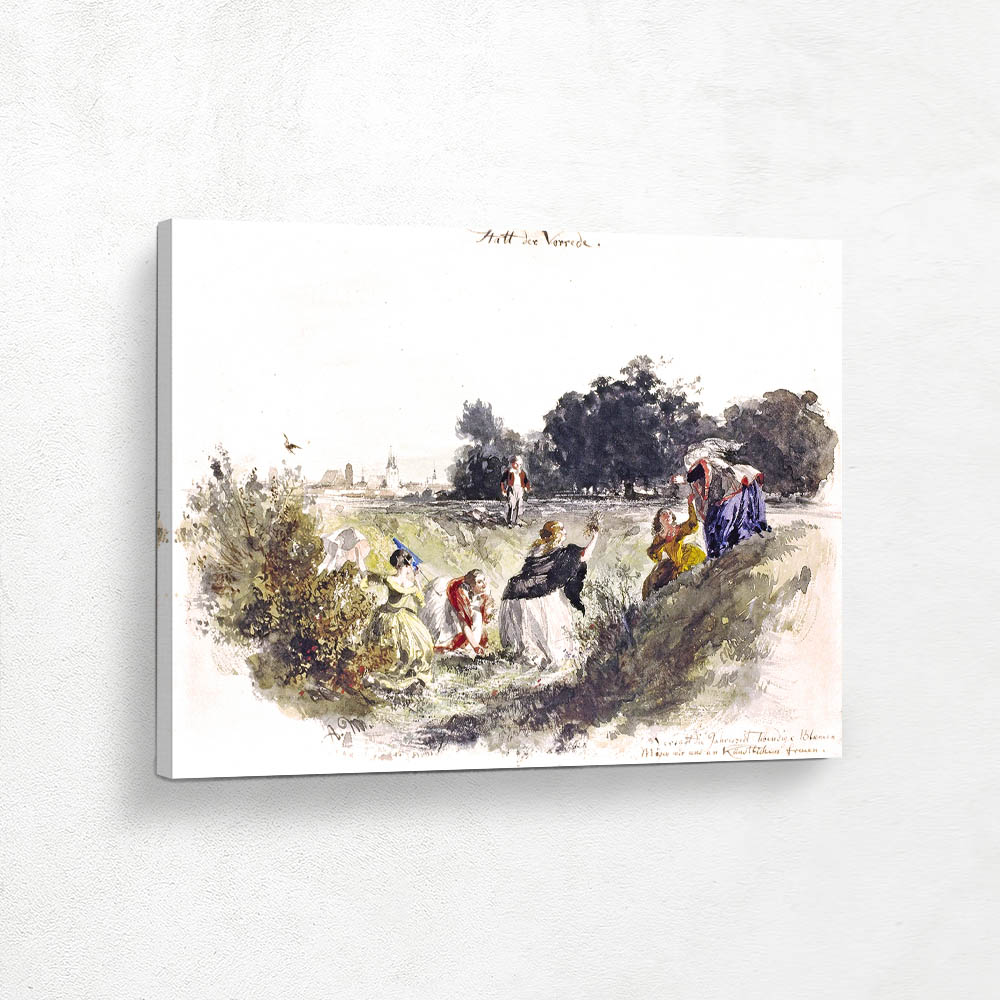 Women Picking Flowers