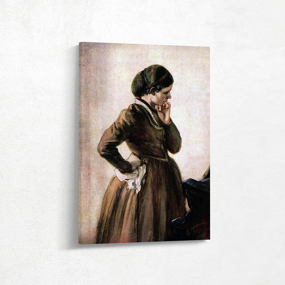 Emilie Menzel Standing at the Piano
