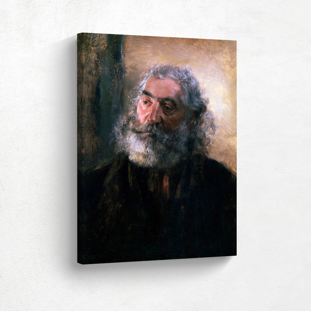 Portrait Eines Bärtigen Mannes