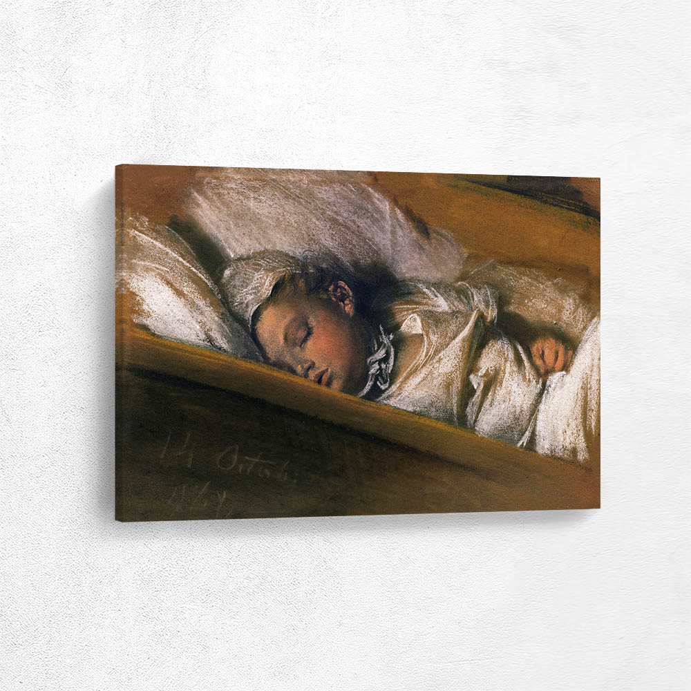 An Infant Asleep in His Crib