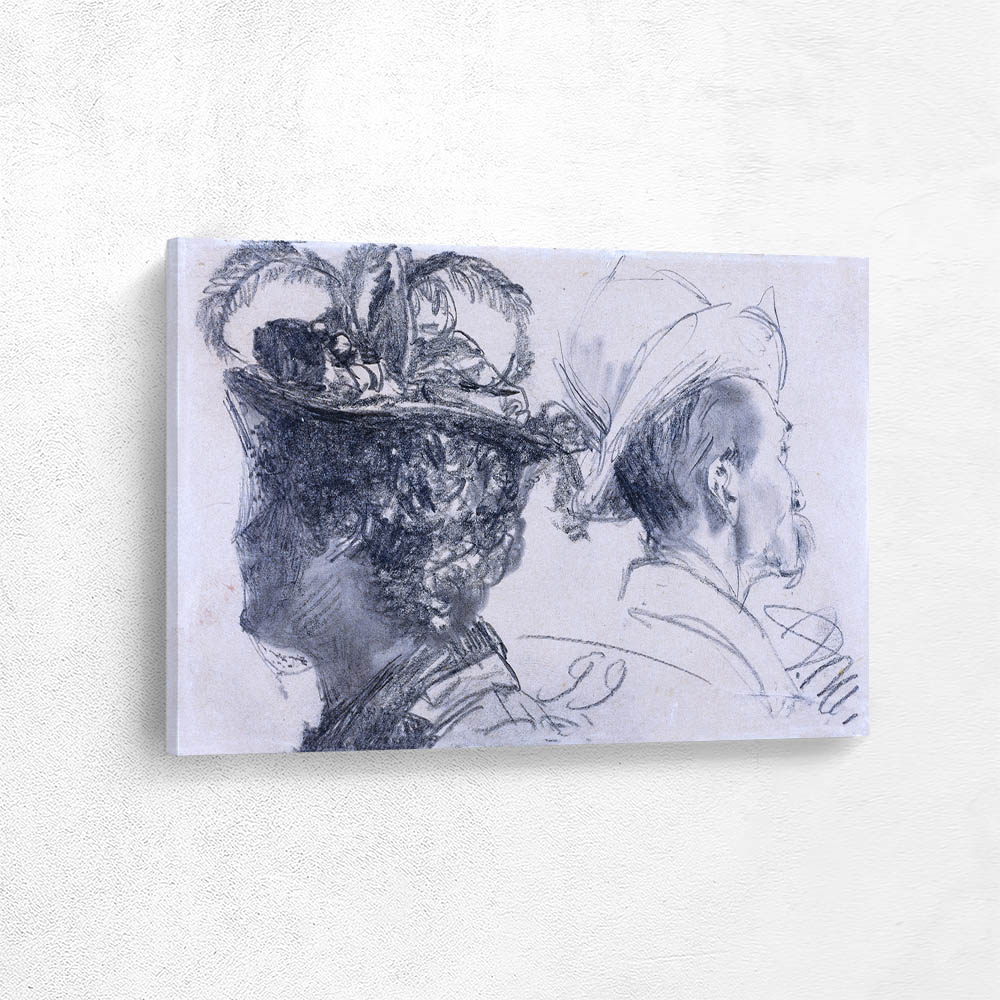 Heads of a Man and a Woman