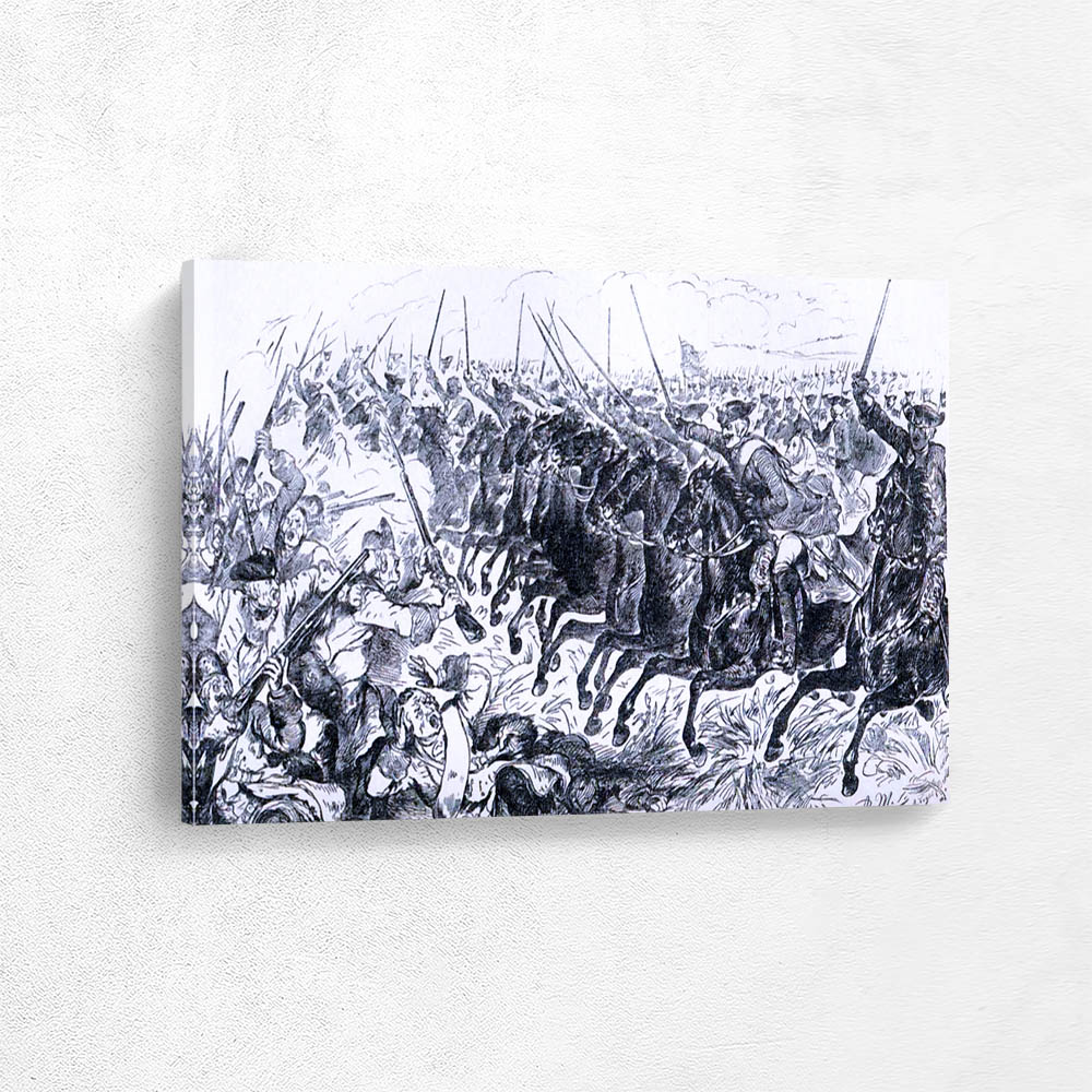 Bayreuth Dragoons in charge at the Battle of Hohenfriedberg
