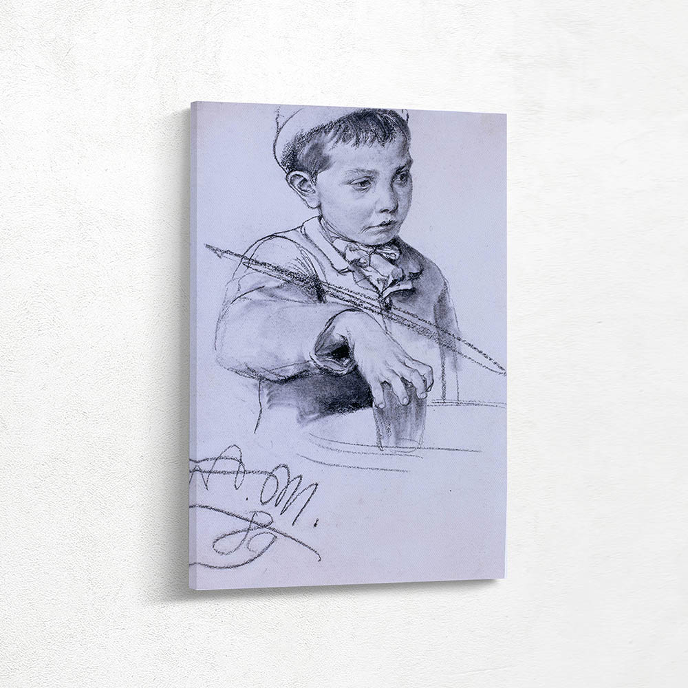Boy with glass of water