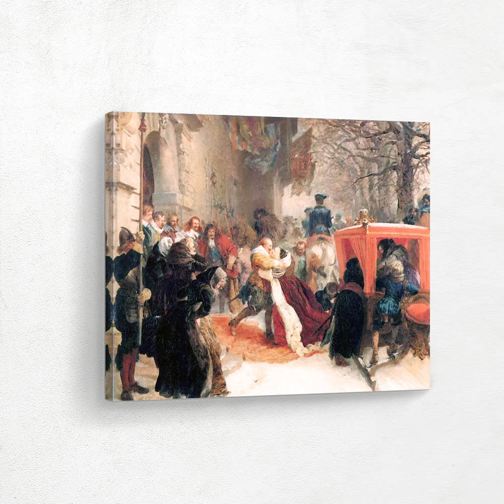 Gustav Adolph Greets his Wife outside Hanau Castle