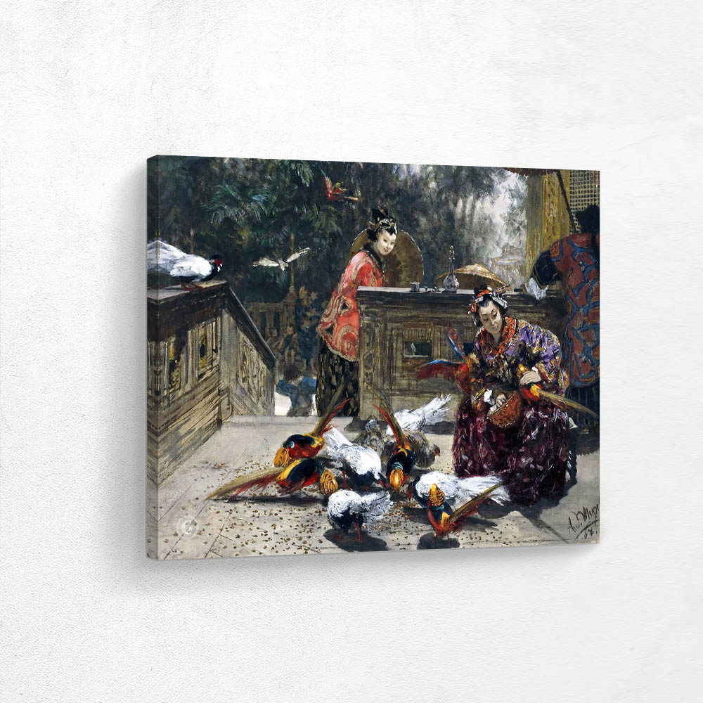 Chinese Women with Pheasants