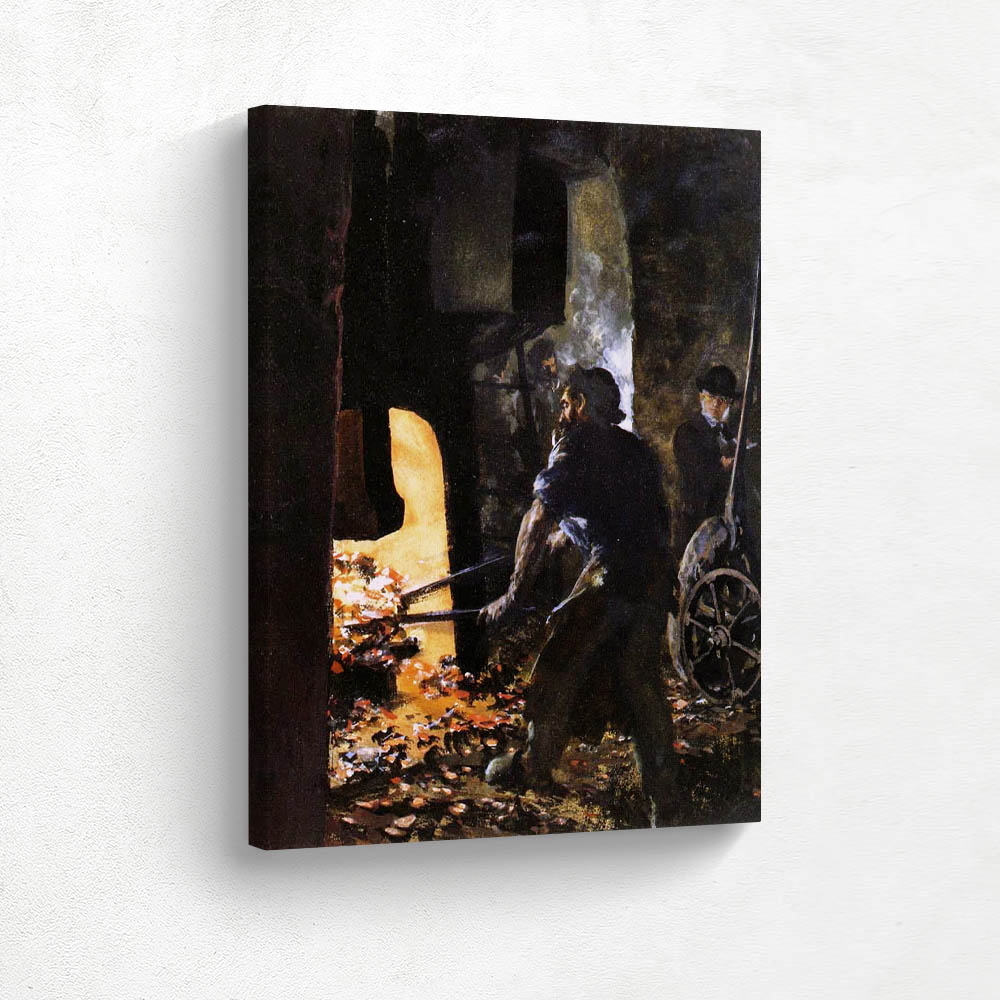 Self Portrait with Worker at the Steam Hammer