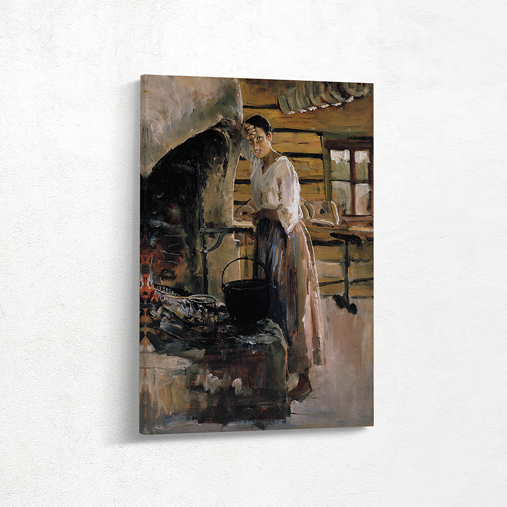 Woman Cooking Whitefish 