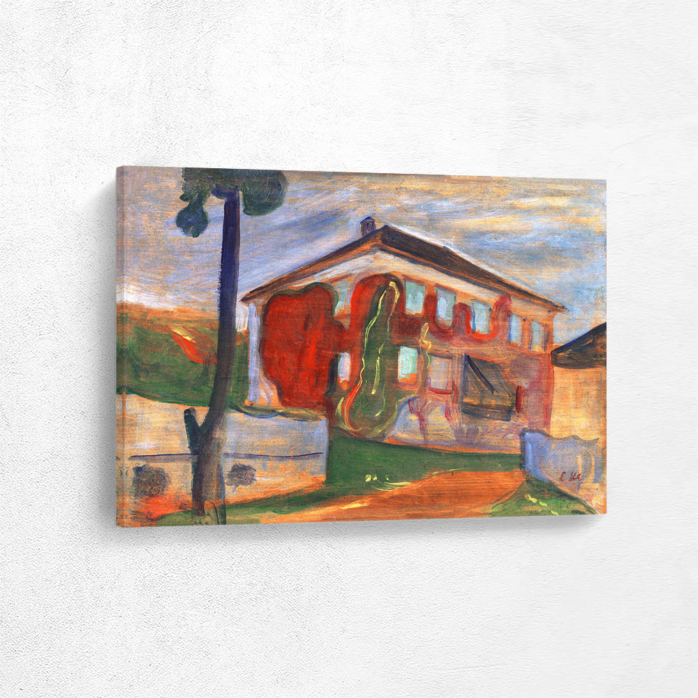 House with Red Virginia Creeper