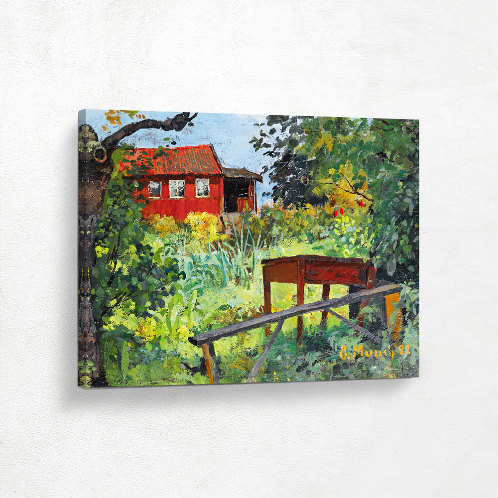 Garden With Red House