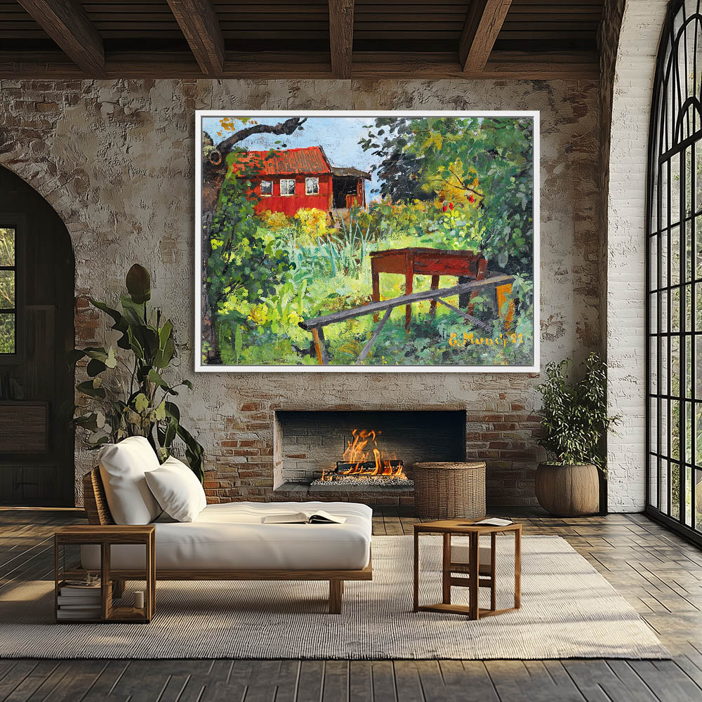 Garden With Red House - Image 4