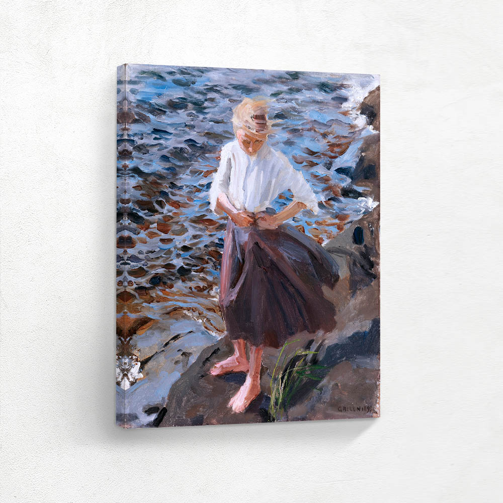 A Girl Standing in the Wind