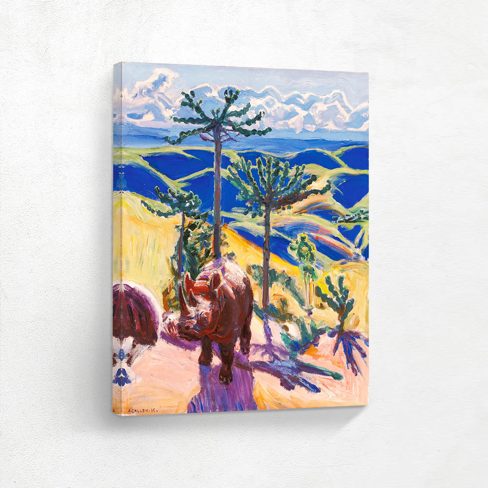 Rhinoceros and Euphorbia Trees