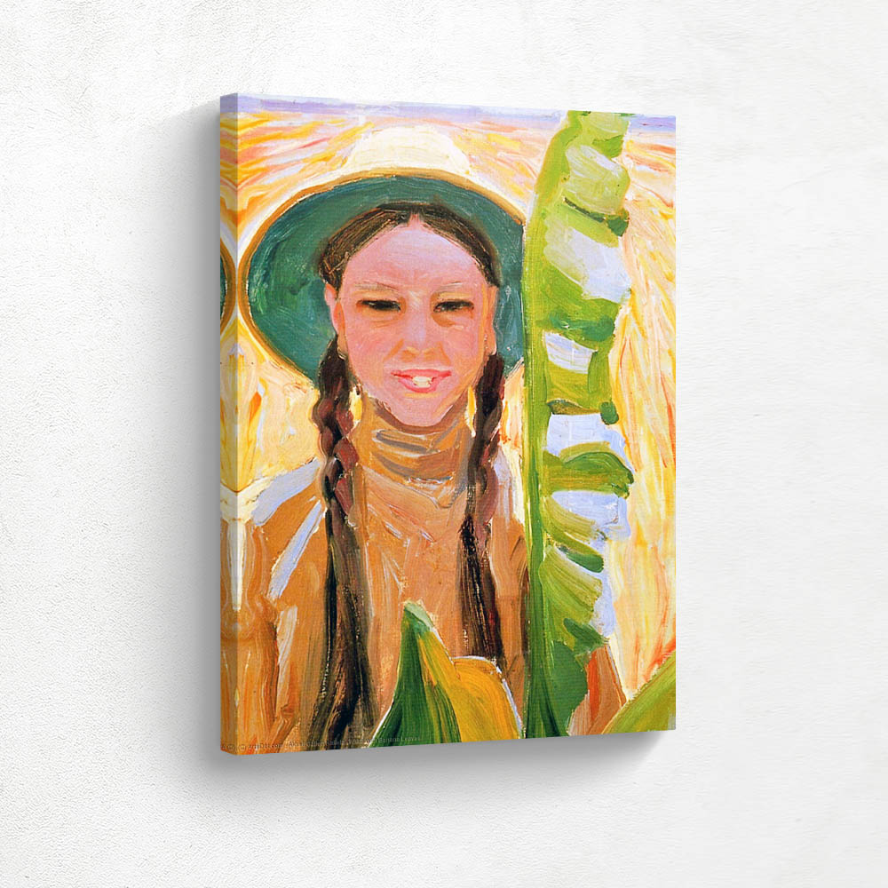 Kirsti with Banana Leaves