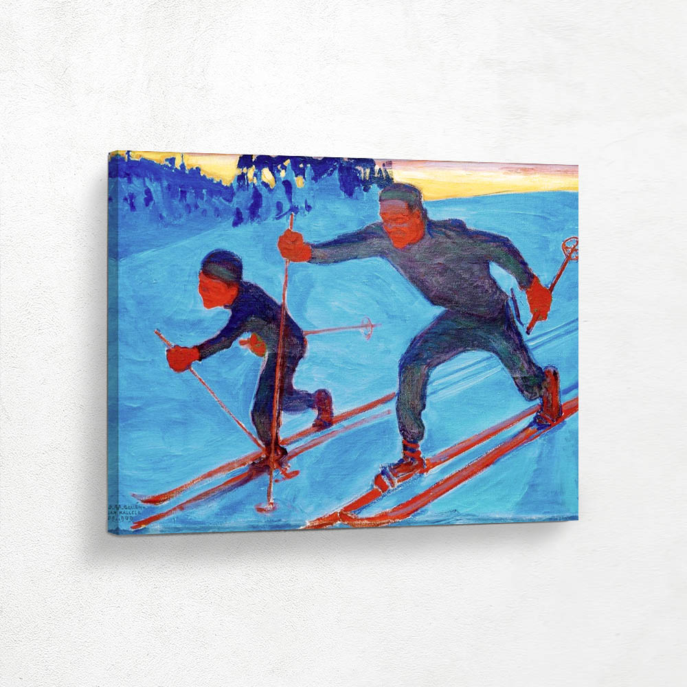 Akseli and Jorma Skiing