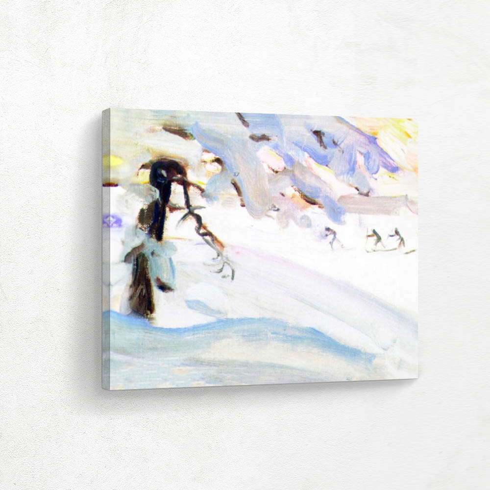 Skiers in the Winter Landscape