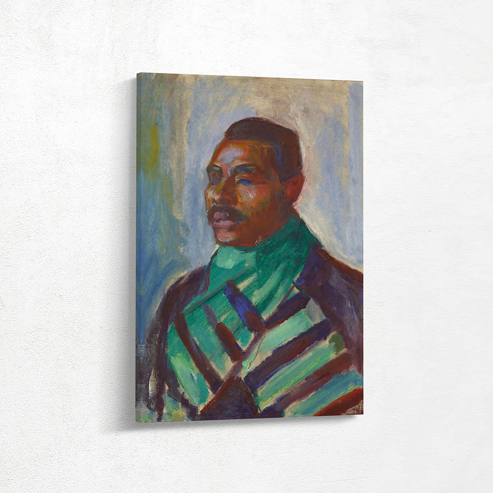 African with Green Scarf African with Green Scarf