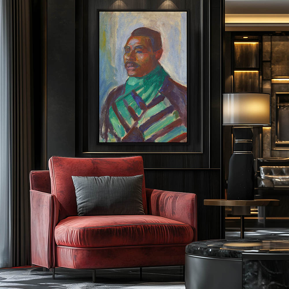 African with Green Scarf - Image 2